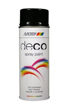 SPRAY ΜΟΤΙΡ  DECO 01602 ΜΑΥΡΟ RAL 9005 400 ML