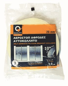 QUALITY ΑΕΡΟΣΤΟΠ ΠΟΛΥΟΥΡΕΘΑΝΗΣ 10mm X 6mm X 10m ΛΕΥΚΟ