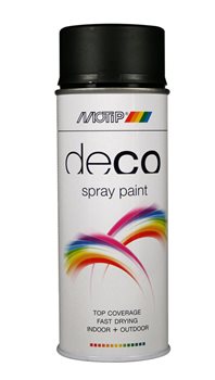 SPRAY ΜΟΤΙΡ  DECO  01601 ΜΑΥΡΟ ΜΑΤ RAL 9005